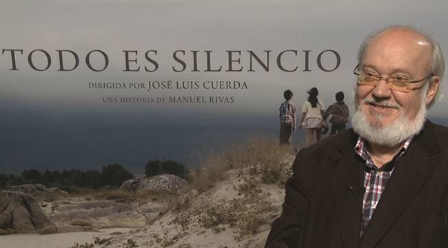 José Luis Cuerda durante la entrevista promocional de 'Todo es silencio'