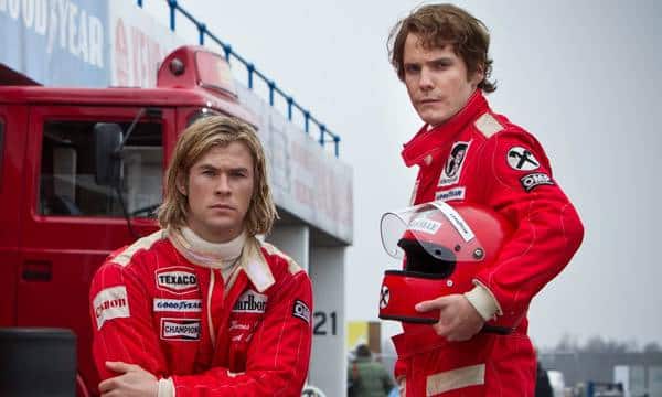 James Hunt (Chris Hemsworth) y Niki Lauda (Daniel Brühl)