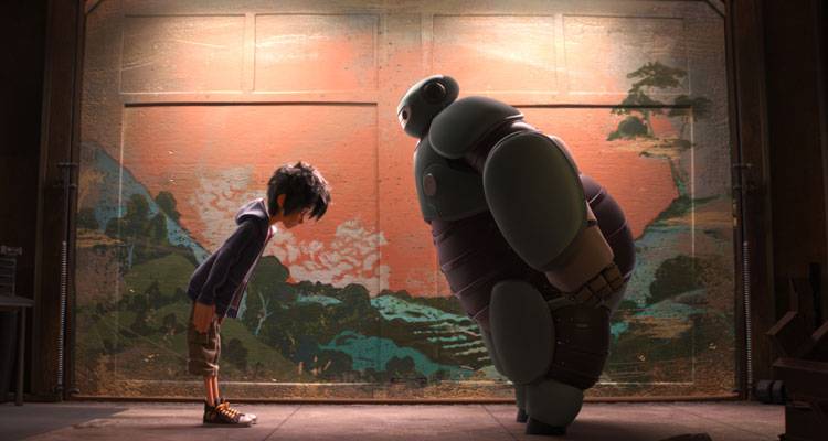Hiro y Baymax en una escena de "Big Hero 6", lo nuevo de Disney