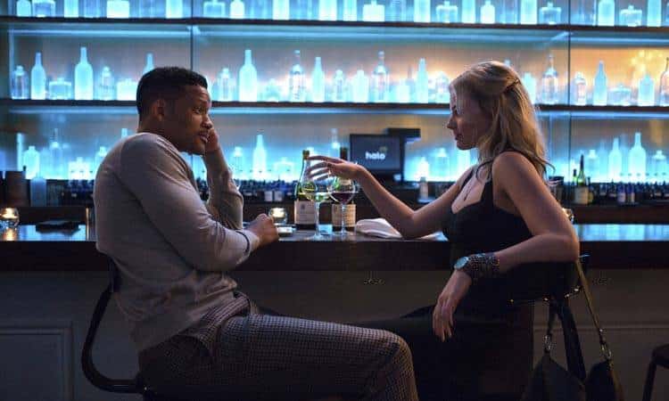Will Smith y Margot Robbie en la película "Focus" (2015)