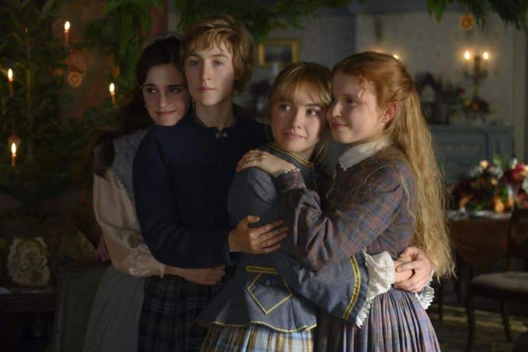 Emma Watson, Saoirse Ronan, Florence Pugh y Eliza Scanlen en Mujercitas 2019