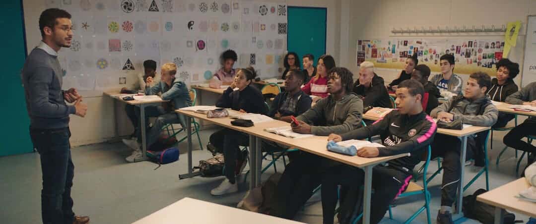 La aula de la película Los profesores de Saint-Denis