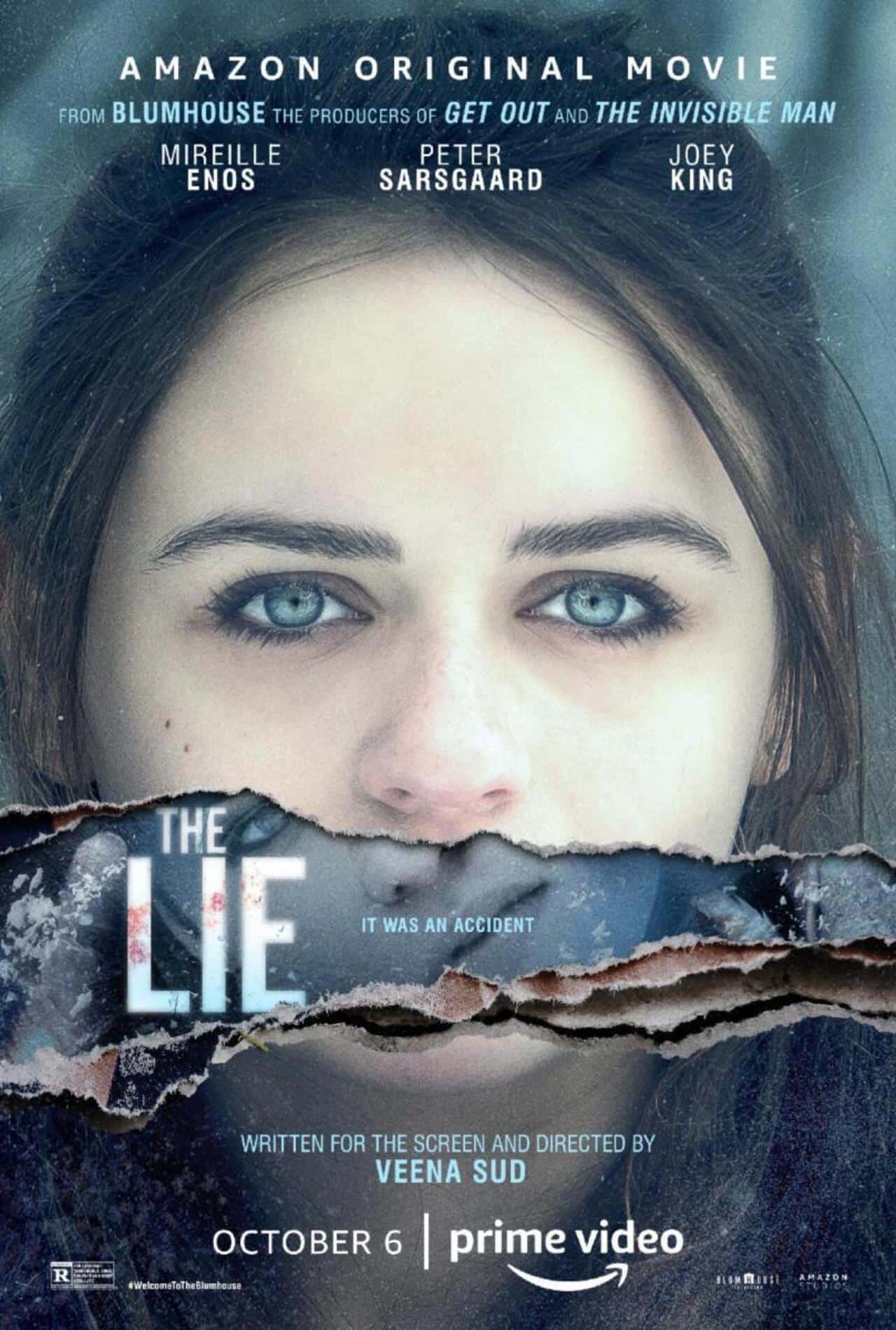 Cartel de la película El engaño (The lie) de Amazon Prime Video