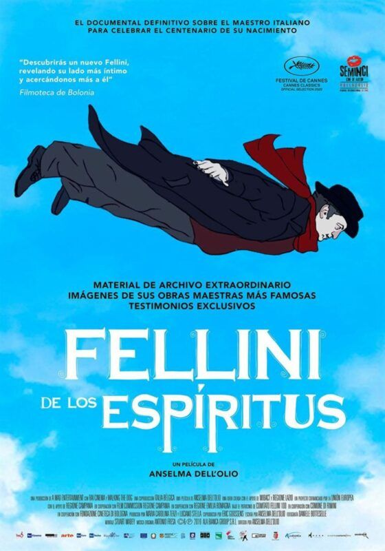 Cartel de la película documental Fellini de los espíritus