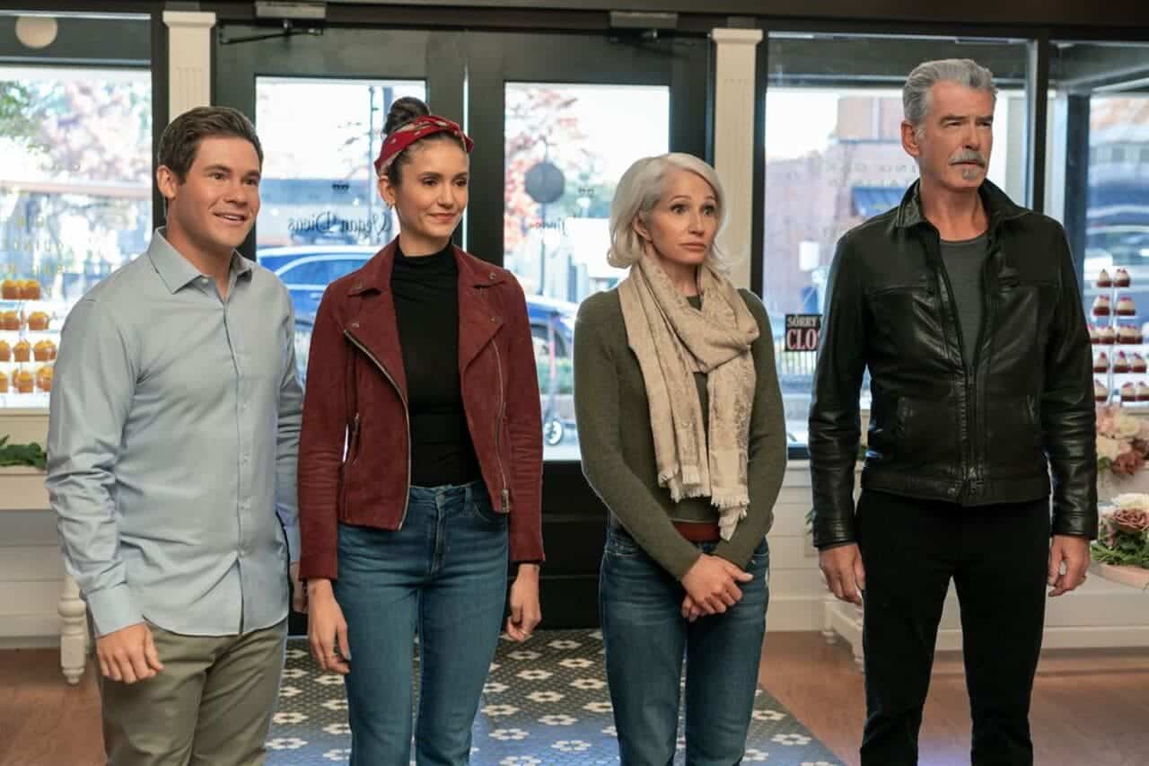 Adam Devine, Ellen Barkin, Nina Dobrev y Pierce Brosnan