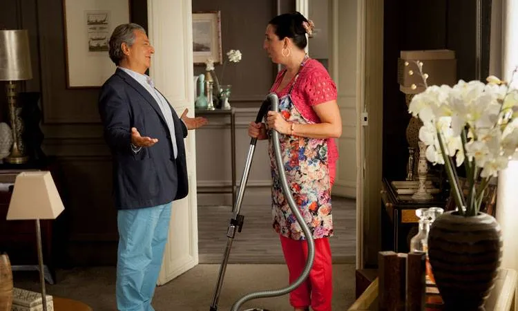 Christian Clavier y Rossy de Palma en la película 