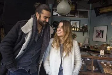 Blanca Suárez y Aitor Luna durante el rodaje de 'Mi panadería en Brooklyn'