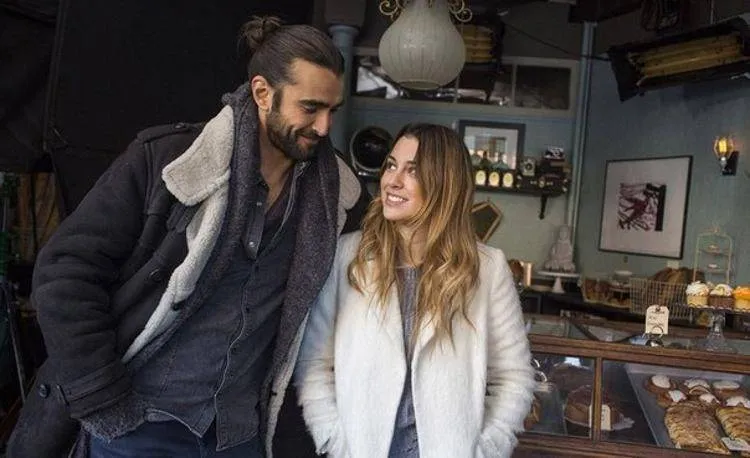 Blanca Suárez y Aitor Luna durante el rodaje de 'Mi panadería en Brooklyn'