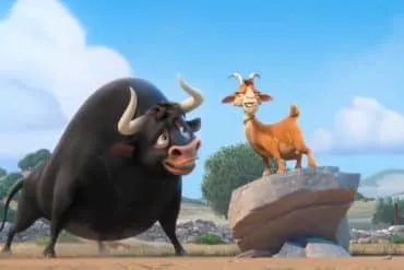 Ferdinand y su amiga la cabra en una escena de la película