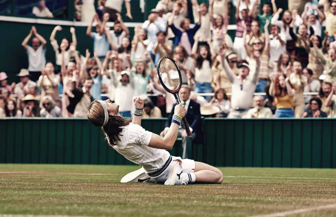 Sverrir Gudnason en una escena de “Borg McEnroe. La película”