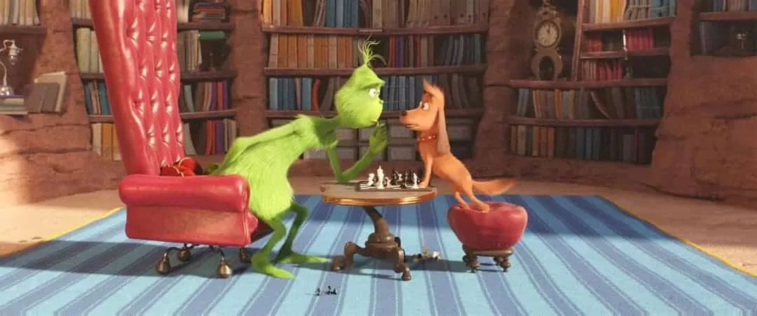El Grinch y su perro Max en la película de animación
