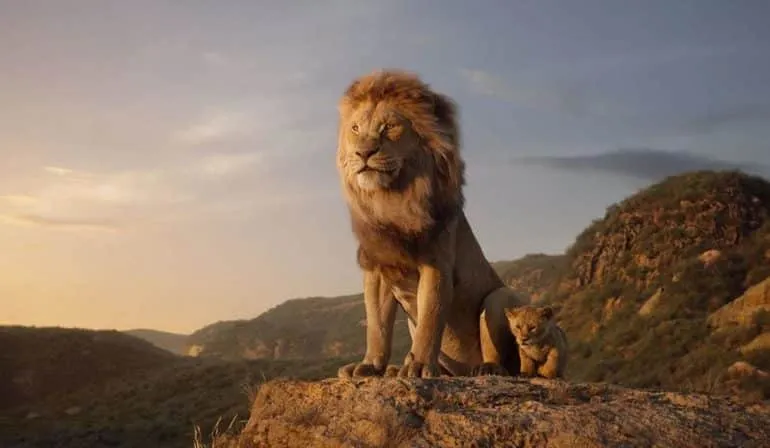 Imagen de la película El Rey León en su versión 2019