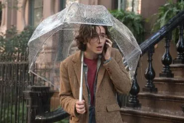 Timothée Chalamet en Día de lluvia en Nueva York