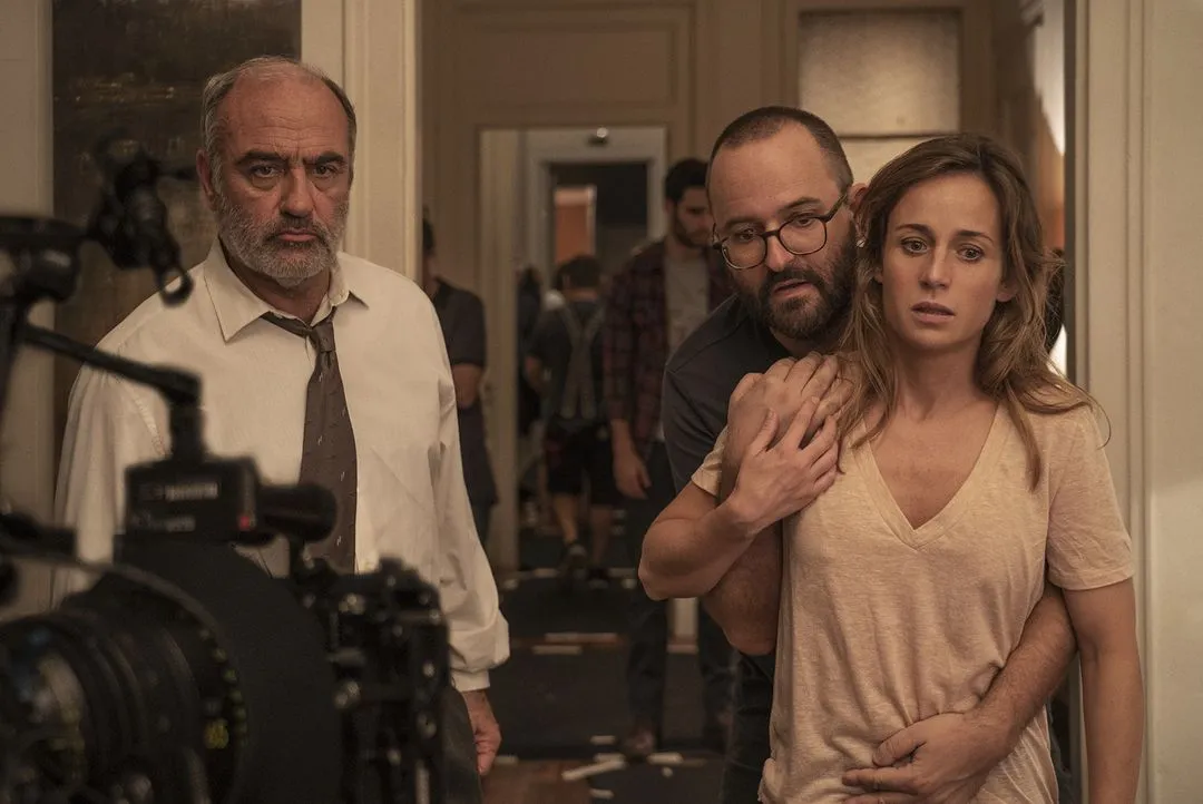 Marta Etura y Fernando González Molina en el rodaje