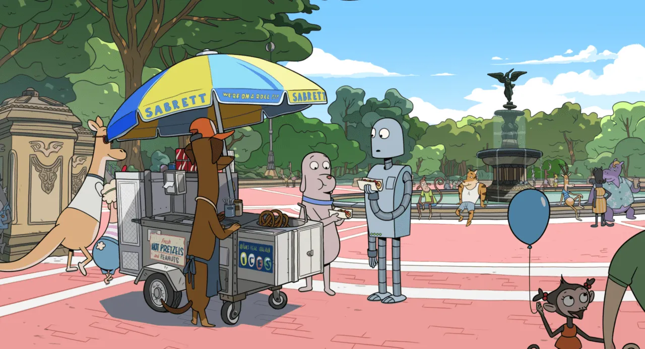 Robot y Perro inseparables
