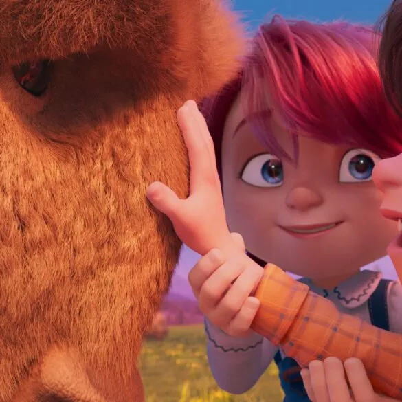 Buffalo Kids - Un Búfalo es acariciado por uno de los protagonistas